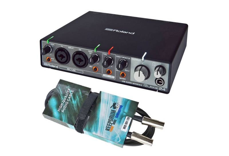 Roland Audio Roland Rubix 24 USB Audio-Interface + Midi-Kabel Digitales Aufnahmegerät von Roland Audio
