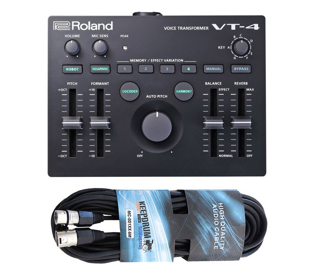 Roland Audio Roland VT-4 Voice Transformer + XLR Kabel Digitales Aufnahmegerät von Roland Audio