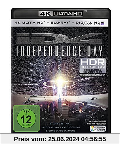 Independence Day (+ 4K Ultra HD Bluray) [Blu-ray] von Roland Emmerich