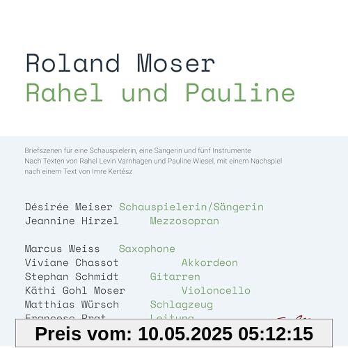 Rahel und Pauline Rahel und Pauline von Roland Moser