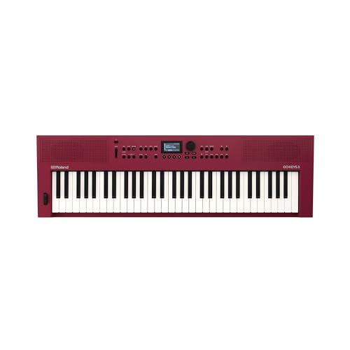 Roland GO:KEYS 3 Music Creation Keyboard | 61 Tasten | ZEN-Core Engine mit über 1000 internen Sounds | Integrierte Stereolautsprecher | Bluetooth Audio/MIDI für Musikstreaming – Dark Red von Roland