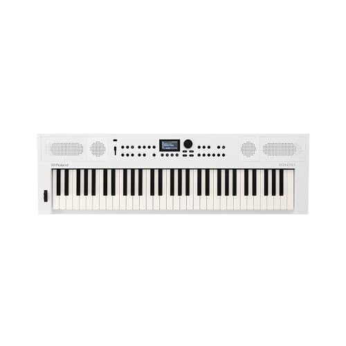 Roland GO:KEYS 5 Music Creation Keyboard | 61 Tasten | ZEN-Core Engine mit über 1000 internen Sounds | Integrierte Stereolautsprecher | Mikrofoneingang – White von Roland