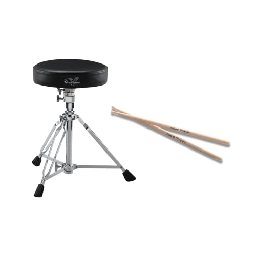 ROLAND DAP-2X V-Drums Zubehör-Set | Komfortabler Hocker und hochwertige Drumsticks für V-Drummer | Robust | Anpassbare Höhe | Perfekt für Einsteiger & intensive Drum-Sessions von Roland