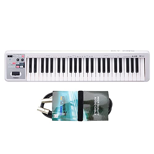 Roland A49 A-49 MIDI-Keyboard Weiss + keepdrum MIDI-Kabel 2m Roland A49 A-49 MIDI-Keyboard Weiss + keepdrum MIDI-Kabel 2m von Roland