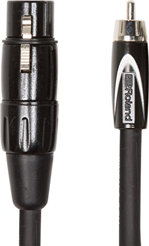 Roland Black-Serie Verbindungskabel – XLR (weiblich) auf Cinch, Länge: 1,5m – RCC-5-RCXF von Roland