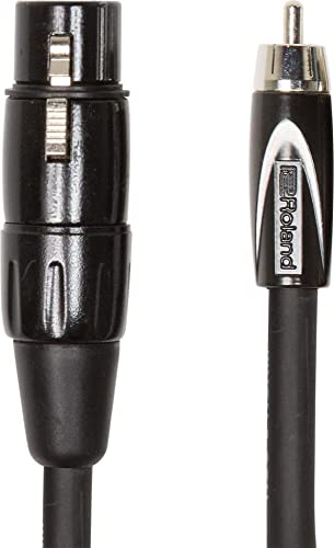 Roland Black-Serie Verbindungskabel – XLR (weiblich) auf Cinch, Länge: 3m – RCC-10-RCXF von Roland