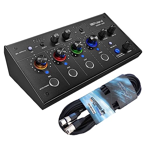 Roland Bridge Cast Dual Bus Gaming Mixer Komplettlösung für Audio-Streaming + keepdrum XLR-Kabel von Roland