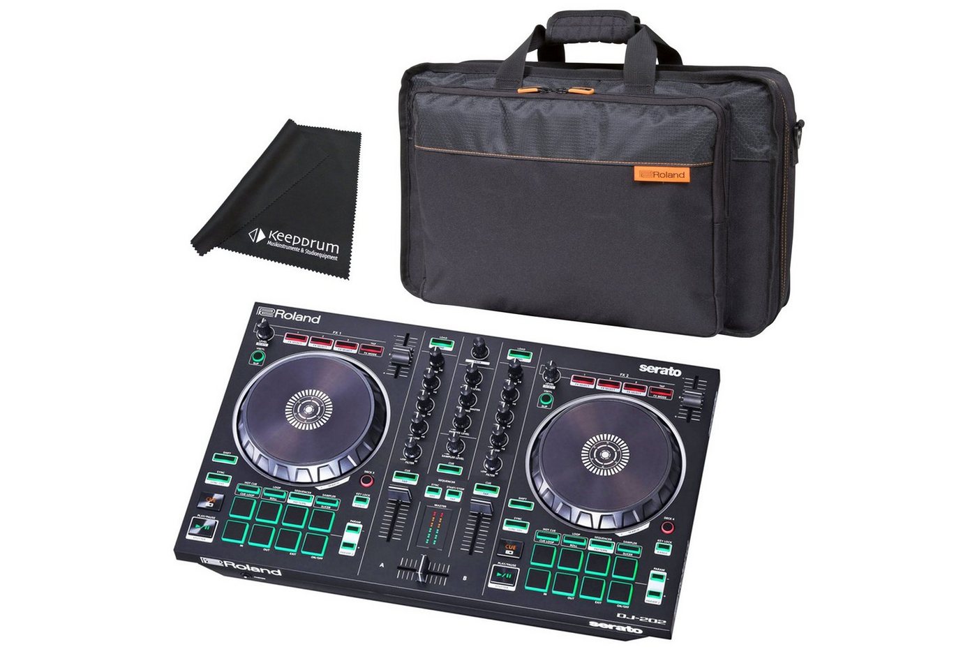 Roland DJ Controller DJ-202 USB- Mixer mit Tasche von Roland