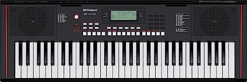 Roland E-X10 Keyboard | 61-Tasten Piano, perfekt für Einsteiger & Unterricht | 600+ Sounds | Stereo-Lautsprecher | 140 integrierte Songs | MIDI-Steuerung via USB | Mikrofon- & Aux-Eingang von Roland