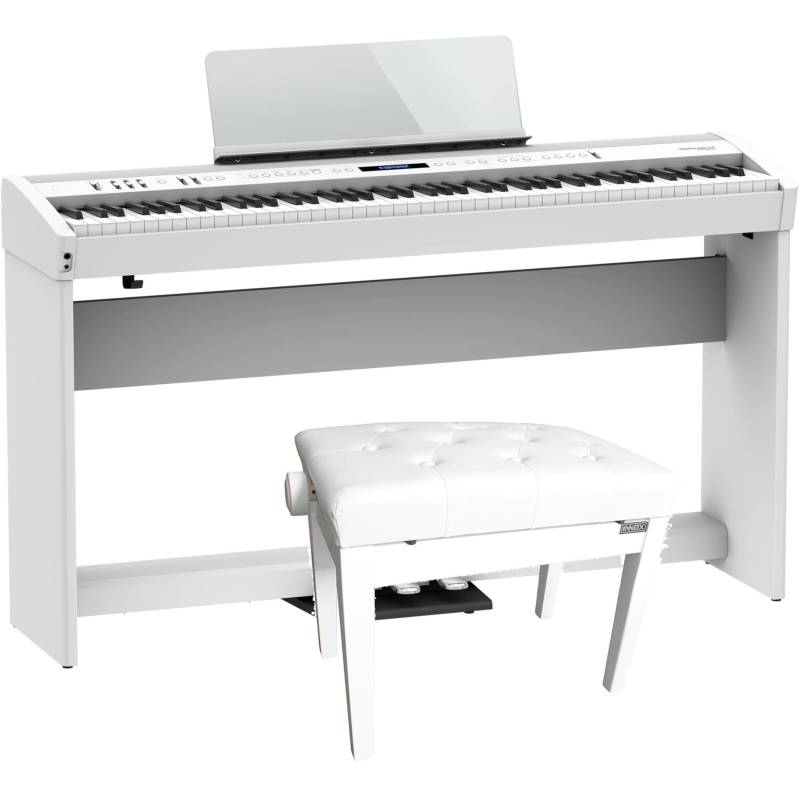 Roland FP-60X-WH Digital Piano + Stand, Pedal Unit and Stool (White) von Roland