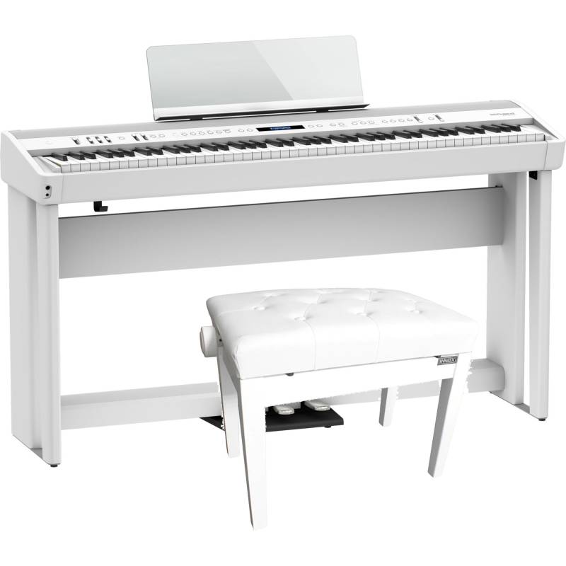 Roland FP-90X-WH Digital Piano + Stand, Pedal Unit and Bench (White) von Roland