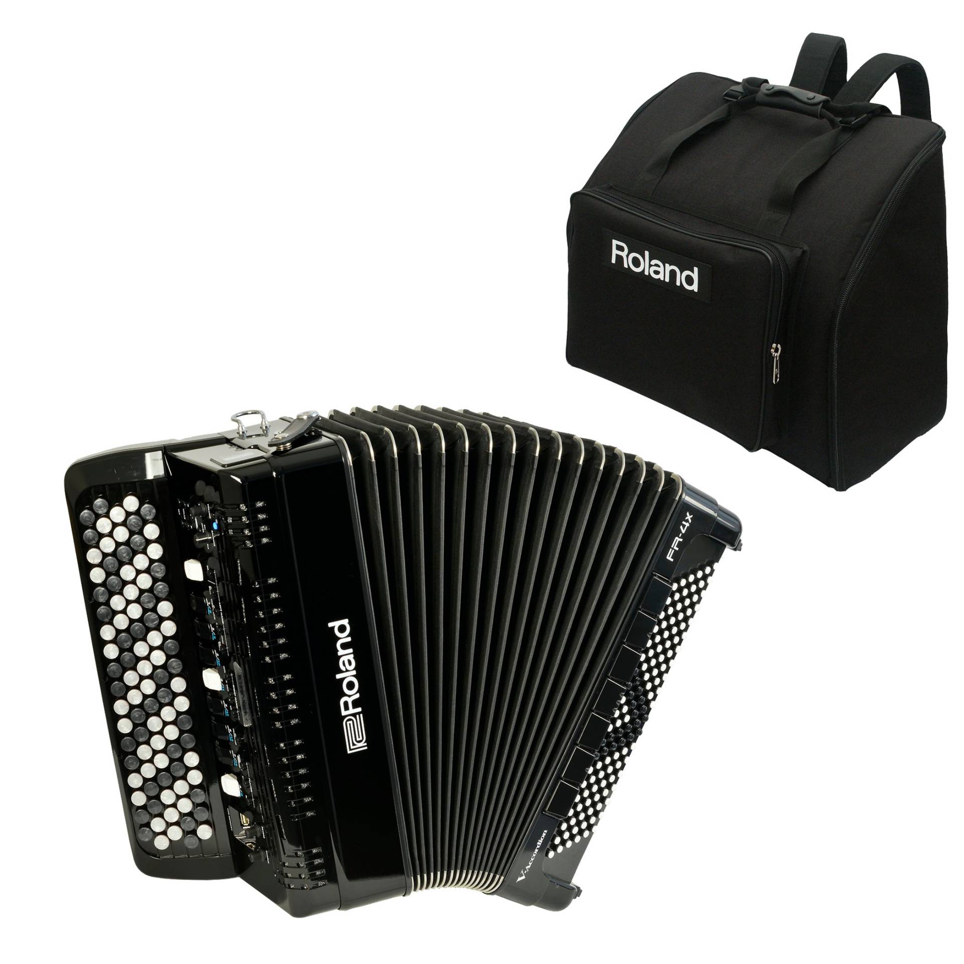 Roland FR-4XB BK Button V-Accordion with Bag (Black) von Roland