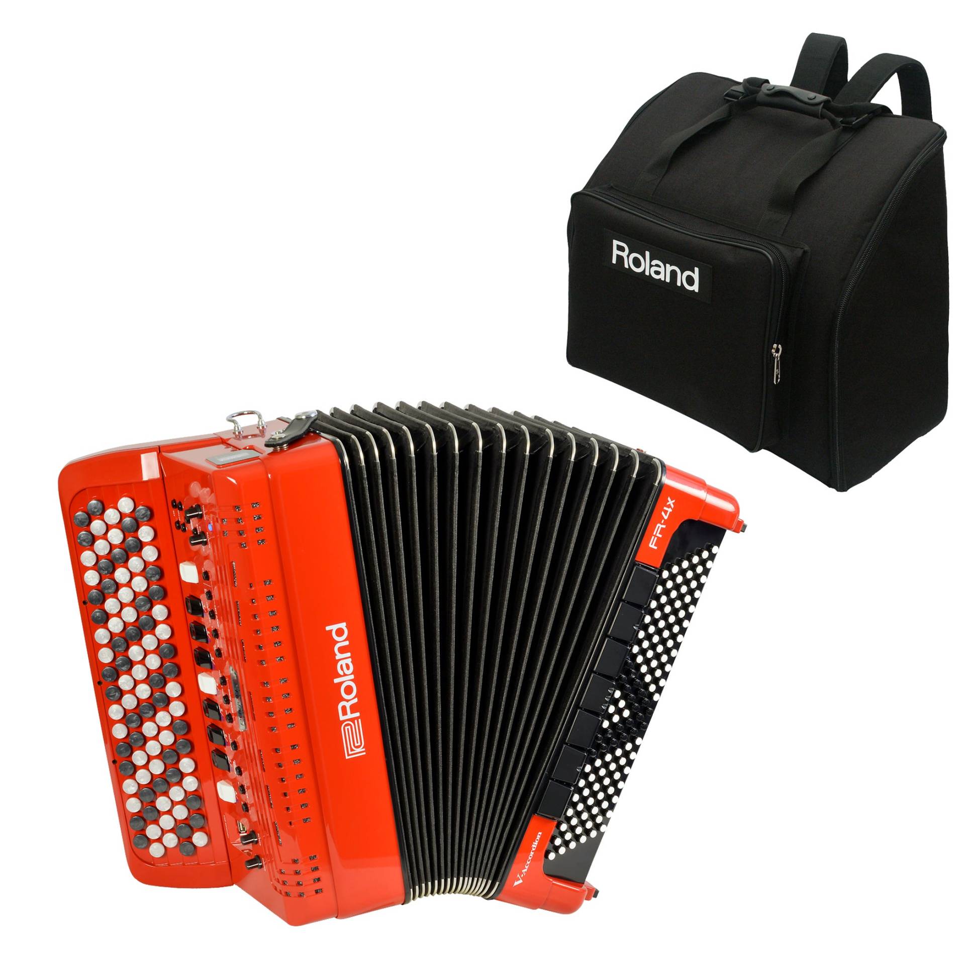 Roland FR-4XB RD Button V-Accordion with Bag (Red) von Roland