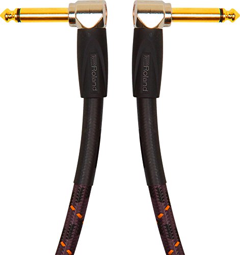 Roland Gold-Serie Patch/Pedal-Kabel – gewinkelte 6,3-mm-Klinkenstecker, Länge: 1 m – RIC-G3AA Roland Gold-Serie Patch/Pedal-Kabel – gewinkelte 6,3-mm-Klinkenstecker, Länge: 1 m – RIC-G3AA von Roland