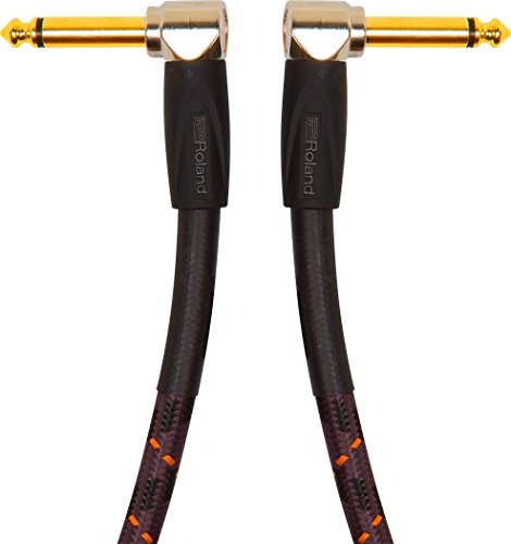 Roland Gold-Serie Patch/Pedal-Kabel – gewinkelte 6,3-mm-Klinkenstecker, Länge: 30 cm – RIC-G1AA Roland Gold-Serie Patch/Pedal-Kabel – gewinkelte 6,3-mm-Klinkenstecker, Länge: 30 cm – RIC-G1AA von Roland