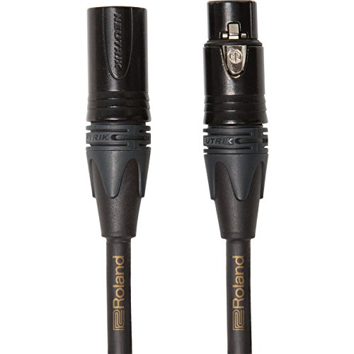 Roland Gold-Serie symmetrisches Mikrofonkabel – Neutrik XLR-Stecker, Länge: 1m – RMC-G3 von Roland