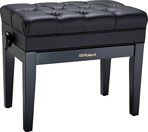 Roland Klavierbank in schwarzem Satin-Finish mit Vinyl-Sitz und Aufbewahrungsfach für Partituren – RPB-500BK von Roland