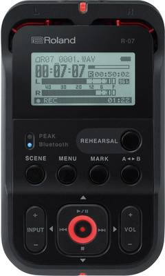 Roland R-07-BK Digitaler Audiorekorder 24 Bit 96 kHz Schwarz (R-07-BK) von Roland