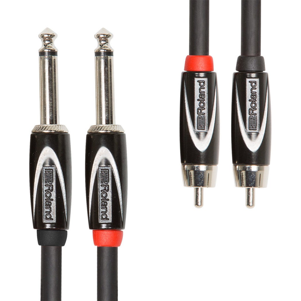 Roland RCC-10-2R28 2x Jack to 2x RCA Instrument Cable, 3m Roland RCC-10-2R28 2x Jack to 2x RCA Instrument Cable, 3m von Roland
