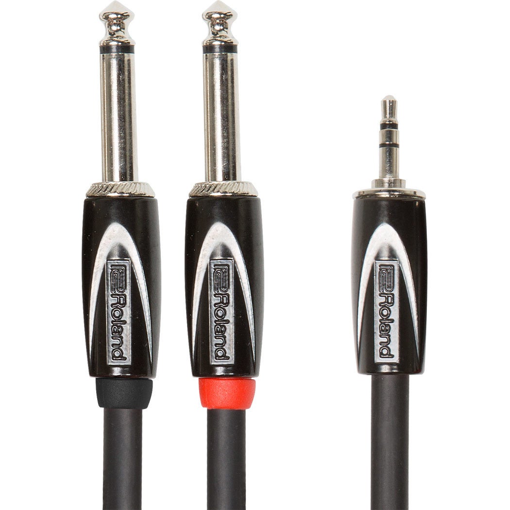 Roland RCC-10-3528V2 Stereo Mini-Jack to 2x Jack Splitter Cable, 3m Roland RCC-10-3528V2 Stereo Mini-Jack to 2x Jack Splitter Cable, 3m von Roland