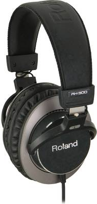 Roland RH-300 Studio Kopfhörer Over Ear Faltbar, Schwenkbare Ohrmuscheln Silber, Schwarz (401630) von Roland