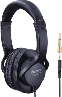 Roland RH-5 Studio Kopfhörer Over Ear Faltbar, Schwenkbare Ohrmuscheln Schwarz (408360) von Roland