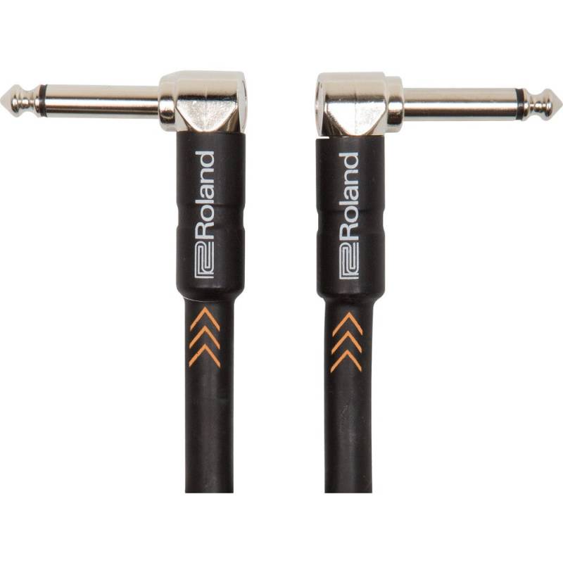 Roland RIC-B1AA Black Series Patch Cable with Right-Angled Plugs, 30cm von Roland