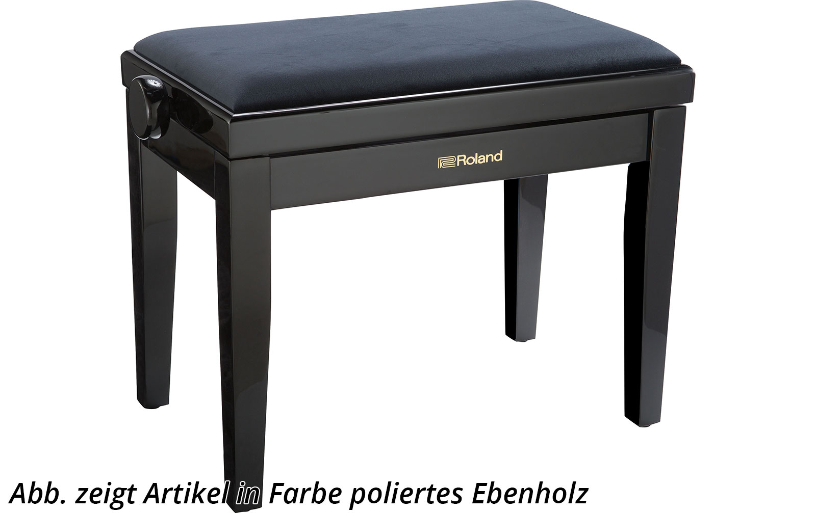 Roland RPB-220BK Klavierbank, Satin Black, Velourbezug Roland RPB-220BK Klavierbank, Satin Black, Velourbezug von Roland