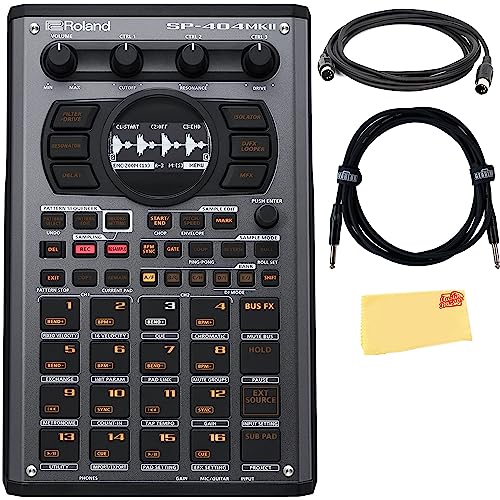 Roland SP-404MKII Creative Sampler und Effector Bundle mit MIDI-Kabel, Instrumentenkabel und Austin Bazaar Poliertuch Roland SP-404MKII Creative Sampler und Effector Bundle mit MIDI-Kabel, Instrumentenkabel und Austin Bazaar Poliertuch von Roland