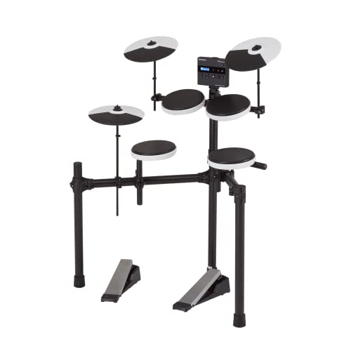 Roland TD-02K V-Drums | Kompaktes elektronisches Drumkit für Einsteiger mit dynamischer Spielbarkeit, geräuschreduzierenden Features, in der Höhe verstellbarem Stativ von Roland