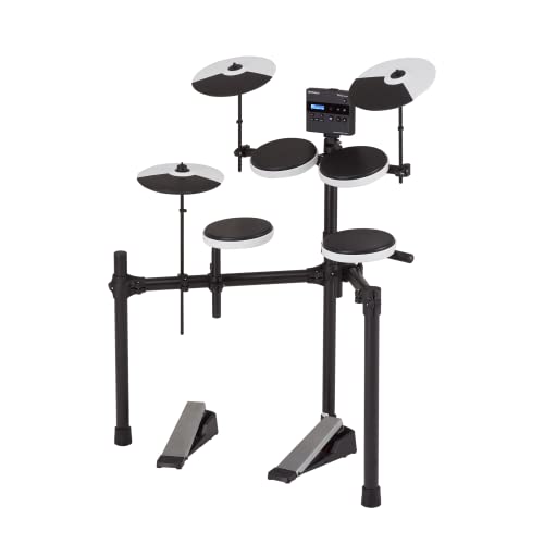 Roland TD-02K V-Drums | Kompaktes elektronisches Drumkit für Einsteiger mit dynamischer Spielbarkeit, geräuschreduzierenden Features, in der Höhe verstellbarem Stativ von BOSS
