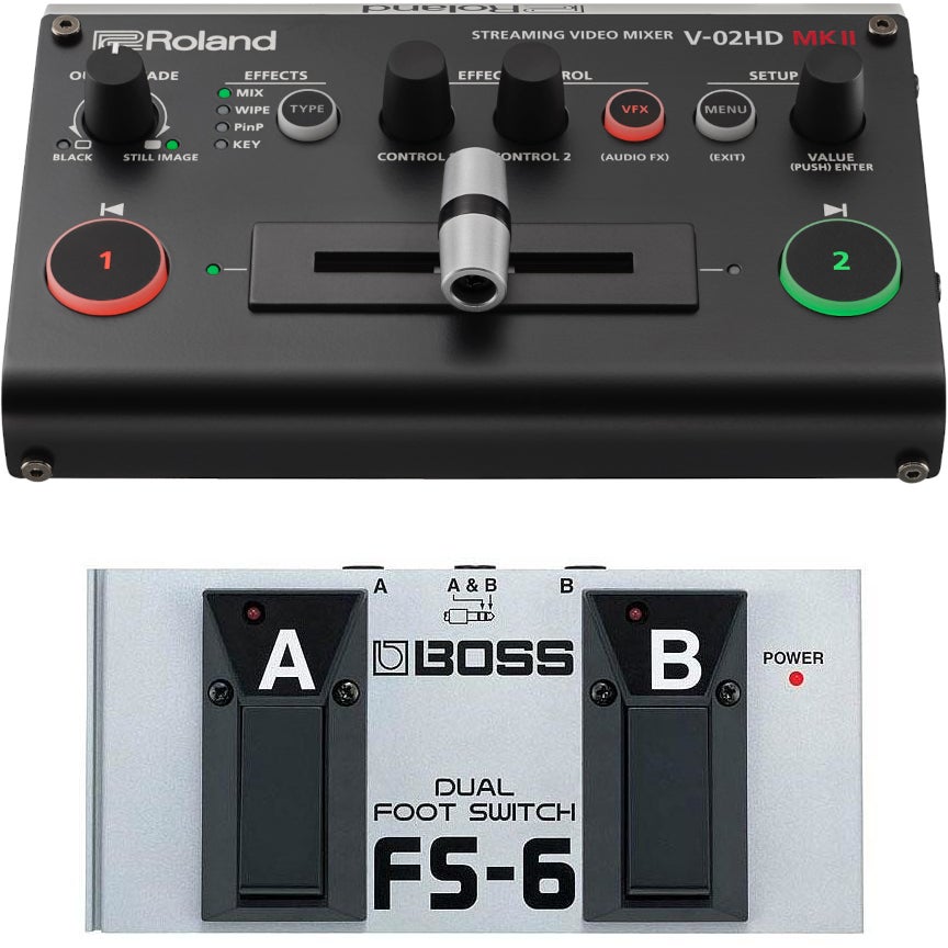 Roland V-02HD MK II Live-Stream Video Mixer + Boss FS-6 Footswitch von Roland