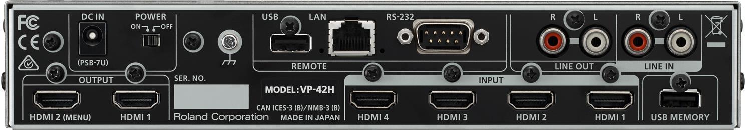 Roland VP-42H - WUXGA - NTSC,PAL - 800 x 600,1024 x 768,1280 x 1024,1280 x 720,1280 x 800,1366 x 768,1400 x 1050,1600 x 1200,1920 x... - 480i,480p,576i,576p,720p,1080i,1080p - 4:4:4 - 10 Bit (420921A38) von Roland
