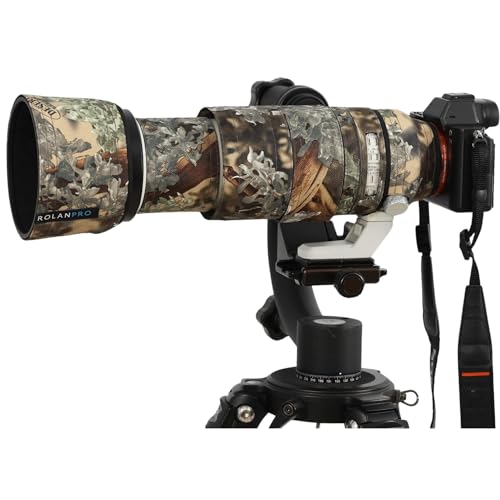 ROLANPRO Camouflage-Objektivschutz für Sony FE 100–400 mm f4.5–5.6 GM OSS Coat Objektiv-Schutzhülle, #14, wasserdicht von Rolanpro