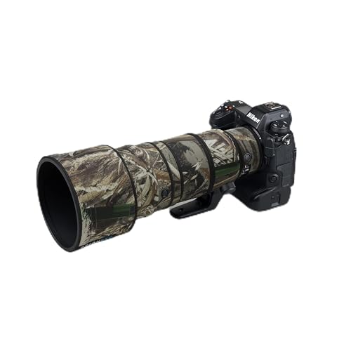 ROLANPRO Objektiv-Camouflage-Mantel für Nikon Z 400 mm f4.5 VR S, Camouflage-Regenschutz, Objektivschutzhülle, Kleidung, #19 Gras, wasserdicht von Rolanpro