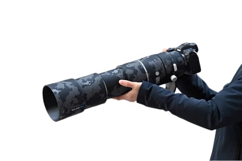 ROLANPRO Wasserdichte Objektiv-Camouflage-Beschichtung für Canon RF 200–800 mm F6.3–9 is USM Regenschutz, Objektivschutzhülle für Canon RF 200 800 Objektivabdeckung, #18, Dunkelschwarz, wasserdicht von Rolanpro