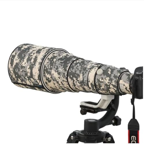 ROLANPRO Camouflage-Objektivabdeckung für Canon RF 100–300 mm F/2,8 L ist USM Coat Objektiv-Schutzhülle, #UCP wasserdicht von Rolanpro