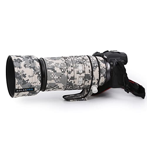 Rolanpro Für Canon RF 100–500 mm F/4,5–7,1 L ist USM wasserdichte Objektivabdeckung (Up Camo) von Rolanpro