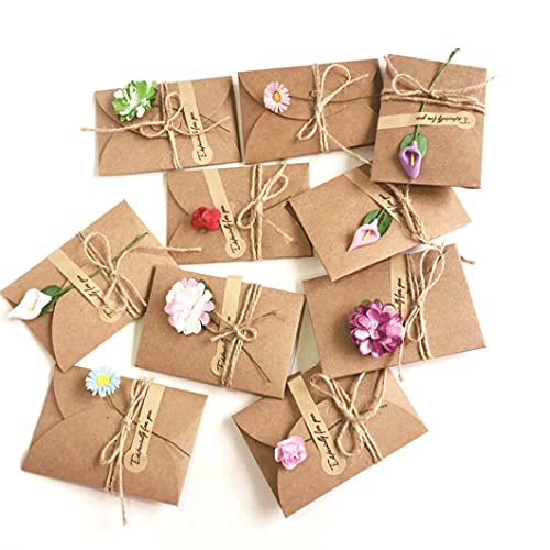 Rolin Roly 10 stück Grußkarte,Retro Kraftpapier Leere Umschläge mit Getrockneten Blumen,Handgemachtes Dankeskarten Umschläge Kleber Aufkleber für Abschlüsse Weihnachten Day Grüße Rolin Roly 10 stück Grußkarte,Retro Kraftpapier Leere Umschläge mit Getrockneten Blumen,Handgemachtes Dankeskarten Umschläge Kleber Aufkleber für Abschlüsse Weihnachten Day Grüße von Rolin Roly