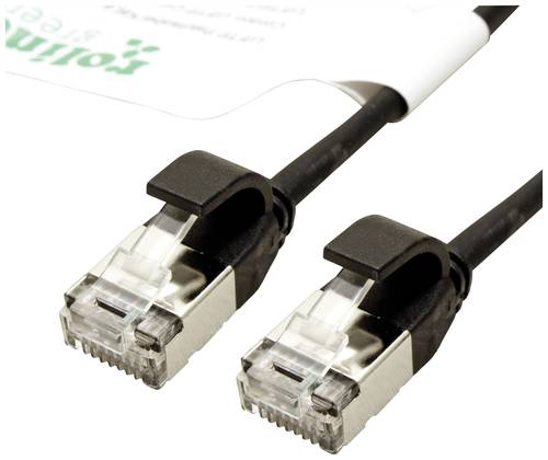 Roline green 21443351 RJ45 Netzwerkkabel, Patchkabel CAT 6a U/FTP 0.30m Schwarz von Roline green