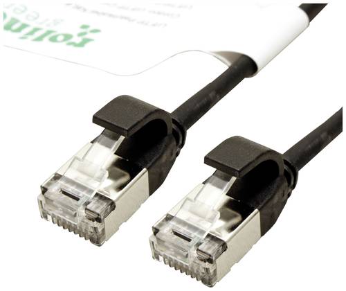 Roline green 21443352 RJ45 Netzwerkkabel, Patchkabel CAT 6a U/FTP 0.50m Schwarz 1St. von Roline green