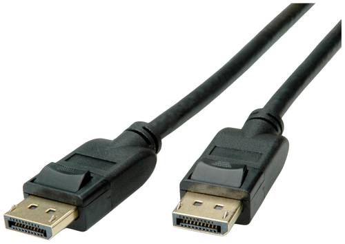 Roline green DisplayPort Anschlusskabel DisplayPort Stecker 3.00m Schwarz 11.44.5812 Ultra HD (8K), von Roline green