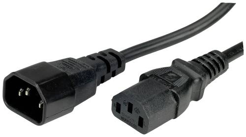 Roline green Strom Verlängerungskabel [1x Kaltgeräte-Stecker C14 - 1x Kaltgeräte-Buchse C13] 0.8m von Roline green