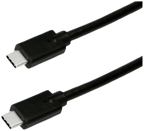 Roline green USB-C® Kabel USB 3.2 Gen2 (USB 3.1 Gen2) USB-C® Stecker 0.50m Schwarz Geschirmt, Halo von Roline green