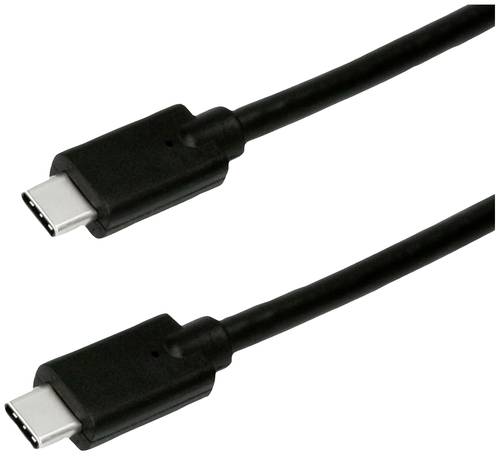 Roline green USB-C® Kabel USB 3.2 Gen2 (USB 3.1 Gen2) USB-C® Stecker 2.00m Schwarz Geschirmt, Halo von Roline green