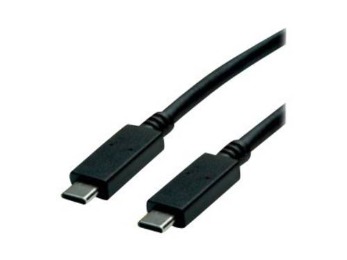 Roline green USB-Kabel USB 3.2 Gen2 (USB 3.1 Gen2) USB-C® Stecker 1.00m Schwarz Geschirmt, TPE-Mant von Roline green