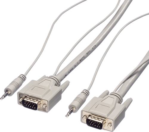 Roline 11.04.5162 Audio Verlängerungskabel [1x VGA-Stecker, Klinkenstecker 3.5 mm - 1x VGA-Stecker, Roline 11.04.5162 Audio Verlängerungskabel [1x VGA-Stecker, Klinkenstecker 3.5 mm - 1x VGA-Stecker, von Roline