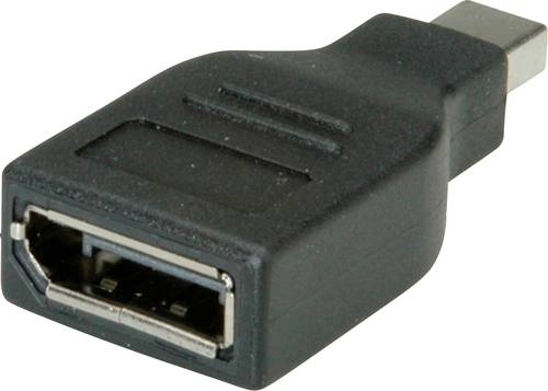 Roline 12.03.3130 Adapter [1x Mini-DisplayPort Stecker - 1x DisplayPort Buchse] Schwarz von Roline