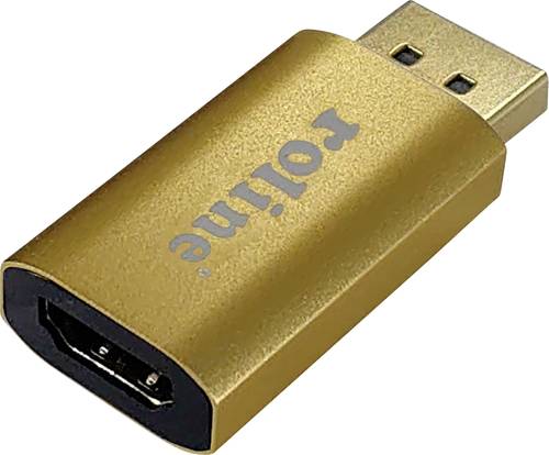 Roline 12.03.3158 Adapter [1x DisplayPort Stecker - 1x HDMI-Buchse] Gold von Roline