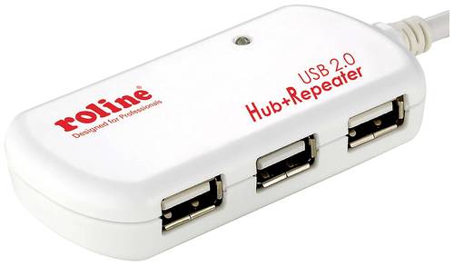 Roline 12.04.1085 USB 2.0-Hub Weiß von Roline
